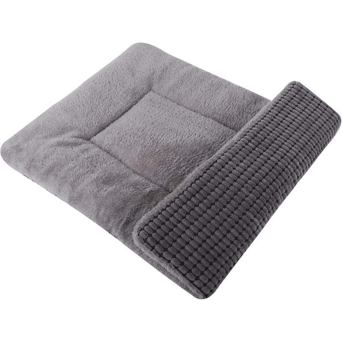 Dog Bed Soft and Warm Mat Dog Cushion Washable Cozy Reversible Pet Sofa Cushion PS085 (106x71 cm, Grey)