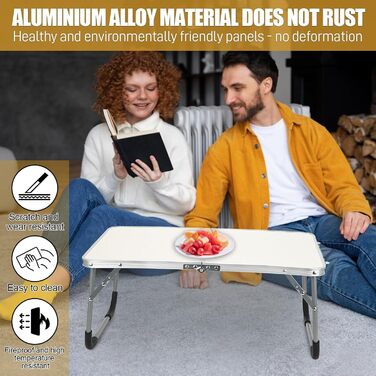 Складаний столик-трансформер для дому та відпочинку (білий)