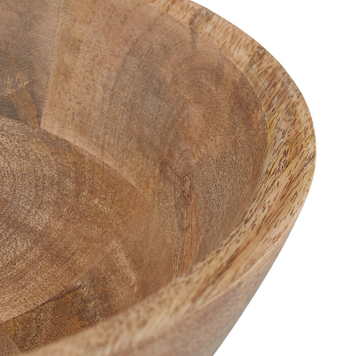 Relaxdays Salad Bowl 2-Piece Set Mango Wood