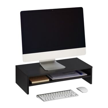 Relaxdays Monitor Stand with Additional Storage