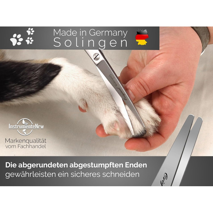 Ножиці для стрижки собак Solingen, ножиці для догляду за шерстю, ножиці для собак та котів, 16,4 см, Made in Germany