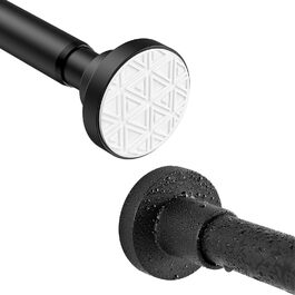 Телескопічна штанга для карнизів 60-130 см, нержавіюча сталь, чорний колір. Підходить для штор, душових перегородок, шаф, вікон та дверей.