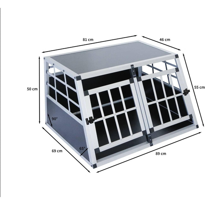 Транспортна переноска для собак та котів, алюмінієва, з подвійним відсіком - переноска для автомобіля