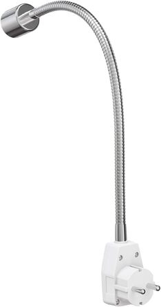 Настільна лампа LESCH з гнучким кронштейном (Швангенгальс), хром/білий, GU10, 10W - без лампочки