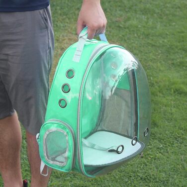 Рюкзак-переноска для котів та собак, рюкзак для тварин, рюкзак-капсула для подорожей, шкіряний (Leather-GR)