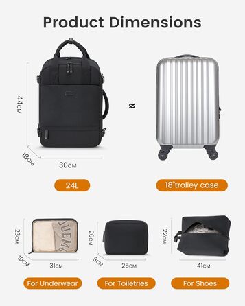 LOVEVOOK Рюкзак для ручної поклажі, жіночий, 15.6