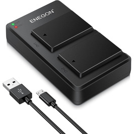 Акумулятор для камери Canon LP-E17 ENEGON з зарядним пристроєм Dual Micro USB (2 шт.)