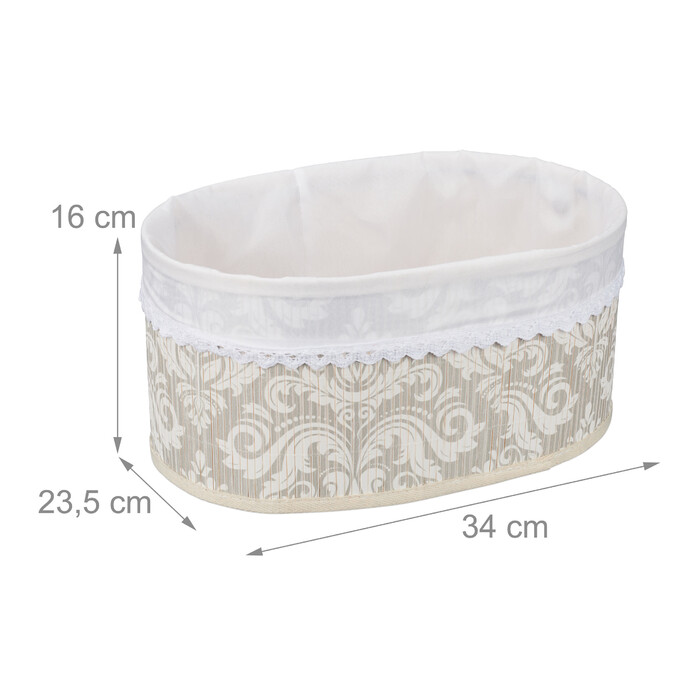 Relaxdays Bamboo Bread Box Floral