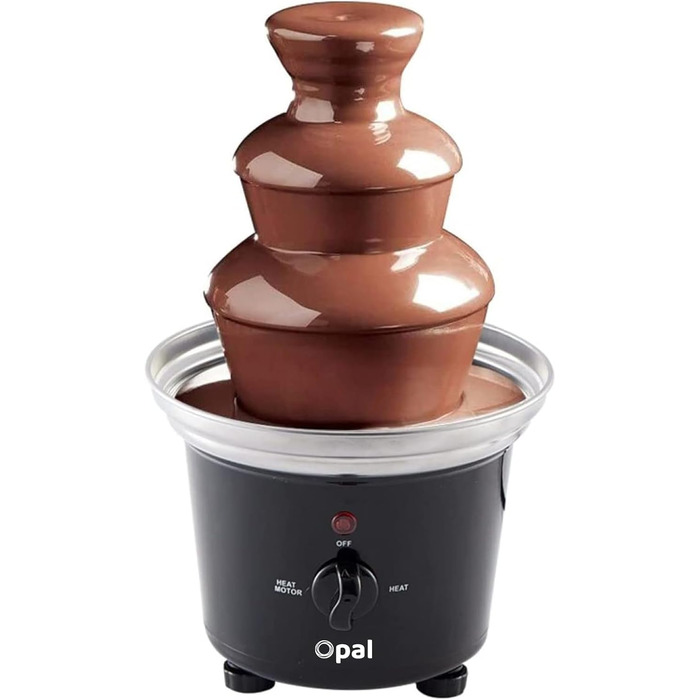 Шоколадний фонтан Opal з нержавіючої сталі, 3-ярусна електрична модель з підігрівом, 500 мл, для вечірок, свят та фестивалів