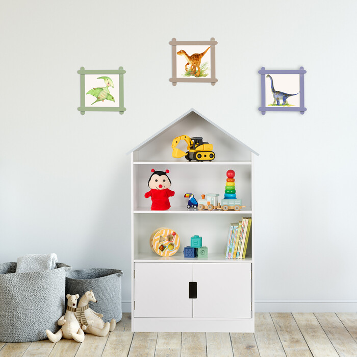 Relaxdays Children's Shelf, House Shape