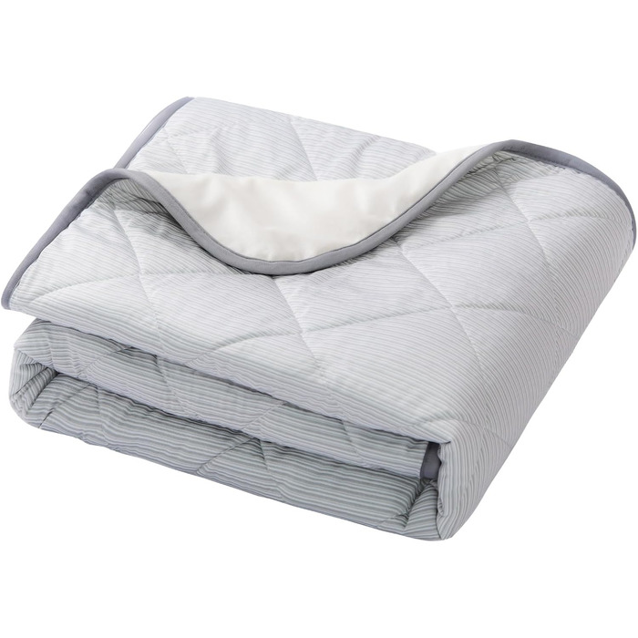 Килимок для собак та котів, ультрам'який, водонепроникний, 75x60 см, можна прати, з двостороннім охолодженням та підігрівом для цілорічного комфорту, сірий та білий (89x75 см, сірий та білий)