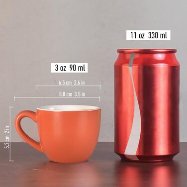 Еспресо-чашка HomEdge Mini Pro, 90 мл, 85 г - ідеальна для еспресо, чаю та апельсинових напоїв