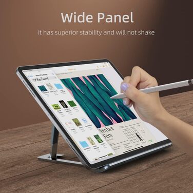 Складана підставка-тримач для планшета iPad, регульована настільна стійка з алюмінієвого сплаву, колір Space Grey