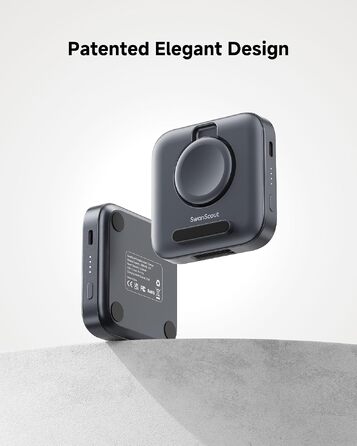 Індукційна зарядна станція для Samsung Galaxy Watch 8, колір тех-сірий (не підходить для Watch Ultra 2/9)