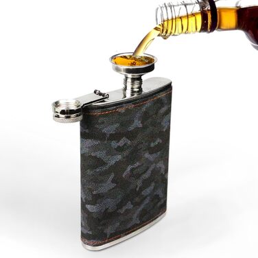 Набір фляга 260 мл з нержавіючої сталі для віскі, міні-фляга, подарунок (зелений, чорний)