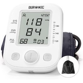 Тонометр Duronic BPM200 з визначенням аритмії | Автоматичний тонометр на плече | Розмір манжети 22-36 см | Працює від AAA батарейок