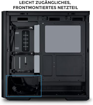 Ігровий корпус для ПК Lian Li LANCOOL 207 Digital ATX Midi Tower, чорний, з LCD-дисплеєм, підтримка відеокарт до 375 мм та радіаторів до 360 мм