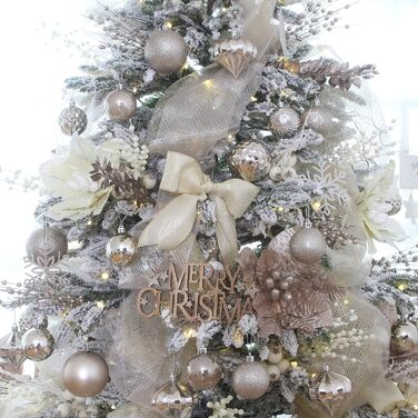 41 штука прикрас для ялинки Sea Team з міцного пластику (60 мм, шампань)