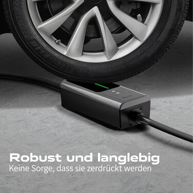 Кабель для зарядки електромобіля Type 2 Schuko 3.68kW, 6-16A, 5M, 1-фазний, з цифровим дисплеєм, IP65, IEC 62196-2 PHEV/EV