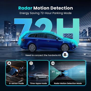 Відеореєстратор DDPAI N5 Dual 4K+1080P з двома камерами, GPS, WiFi, 32GB, нічне бачення, паркувальний режим