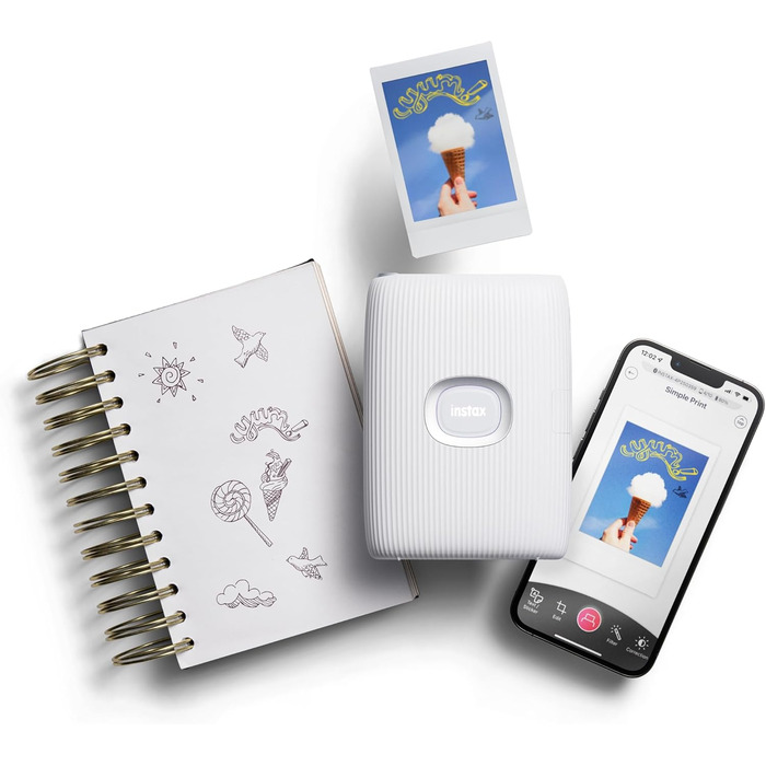 Принтер для смартфона INSTAX Mini Link 2, білий, компактний