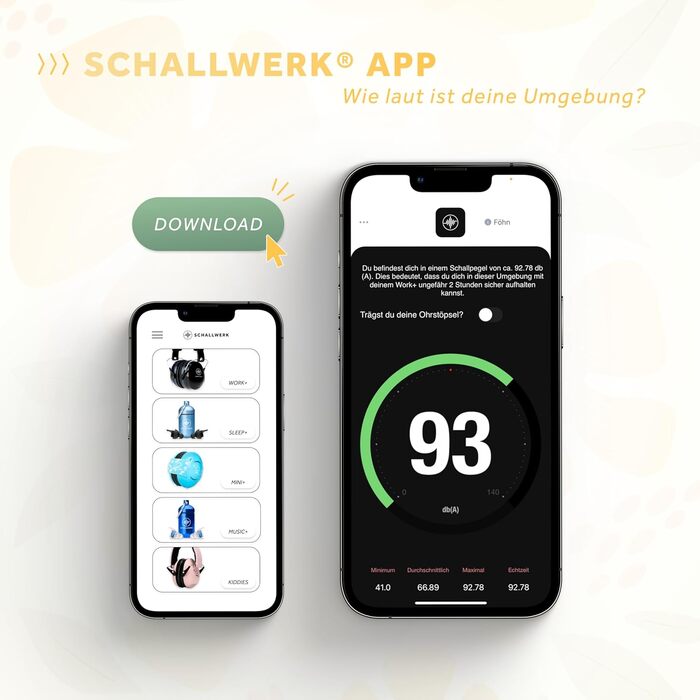 Schallwerk® Kapselgehörschutz Kiddies (Flower) - Навушники для захисту слуху дітей (Квіти) | Захист від шуму, комфорт, преміум-якість