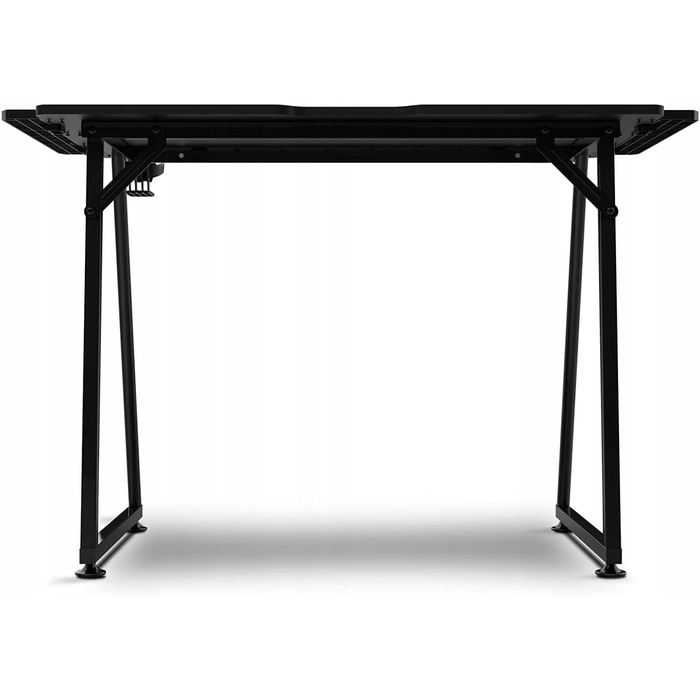 Ігровий стіл 100-113x60x75 см з RGB-підсвіткою, карбоновим покриттям та килимком 80x30 см для геймерів