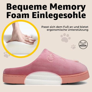 Тапочки зимові Mishansha з жорсткою підошвою - теплі, зручні, м'які, унісекс, для дорослих (37/38 EU, червоні)