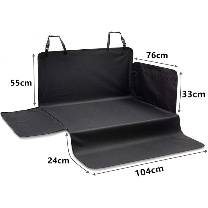 Захисна підстилка в багажник для собак з боковим захистом, універсальна, водонепроникна, зносостійка