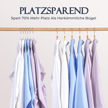Плечики для одягу з велюру, 20 шт. - Плечики для економії місця, нековзні, міцні, 360° обертання - для сорочок, костюмів, светрів, штанів