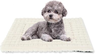 М'яке ортопедичне ліжко для собак BVAGSS, 90x60 см, біле. Зручна собача лежанка з неслизьким дном, миється. Підходить для собак маленьких, середніх та великих порід.