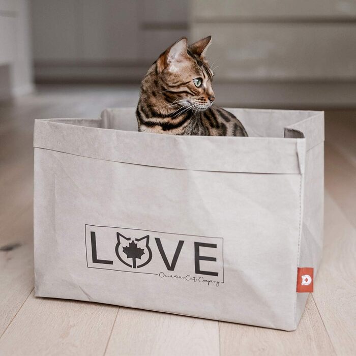 Котяче ліжко CanadianCat Kuschelbett - затишне ліжечко для котів, які люблять картон та папір, 45 x 35 x 35 см
