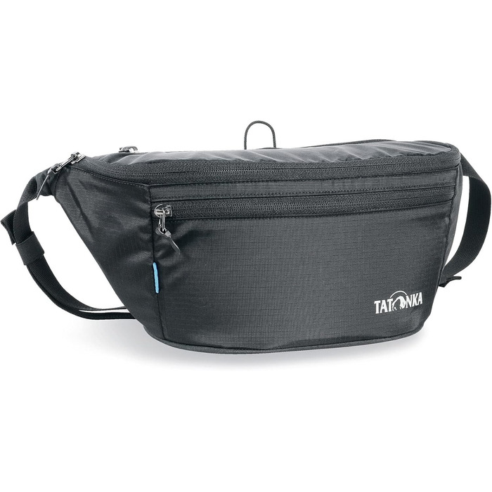 Татонка Іліум L - поясна сумка (бананка) з трьома кишенями на блискавці, чорна - для чоловіків та жінок, 37 x 16 x 10 см