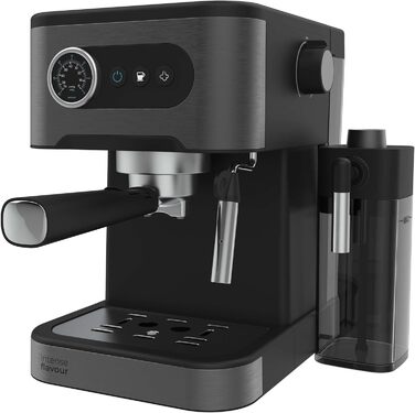 Кавоварка Cecotec Power Espresso 20 Pro Latte, 20 Бар, парова насадка, дисплей з кнопками, резервуар для води 1,5 л, резервуар для молока 550 мл, для еспресо та капучино