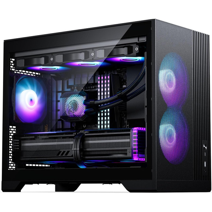 Корпус Phanteks XT M3 Mini-Tower Black – компактний Micro-ATX з темним склом, підтримка радіатора 360 мм та відеокарти 430 мм, 3 RGB вентилятори