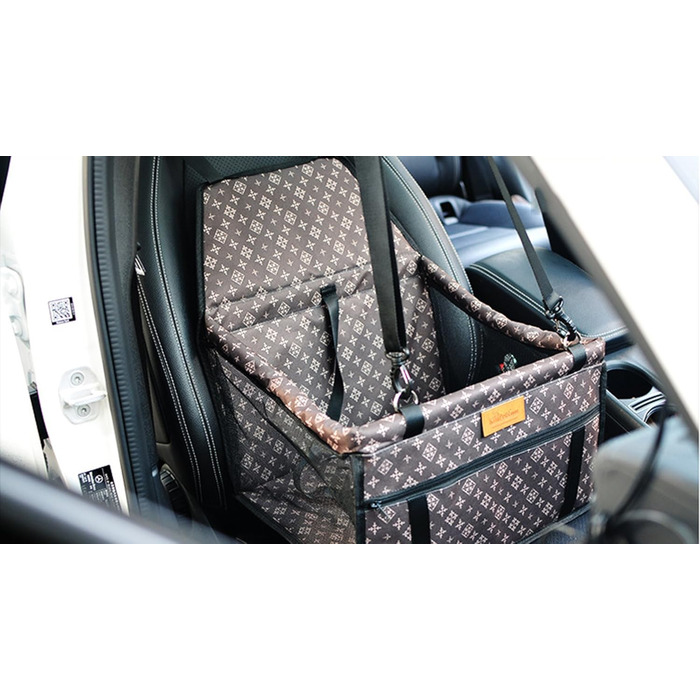 Водонепроникний килимок для автомобіля з домашніми тваринами GUOYI® - двошаровий, потовщений, з сумкою для перенесення та подушкою для подорожей (колір: коричневий)