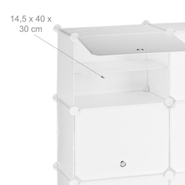 Relaxdays Shoe Cabinet, Plug-in System, 24 Compartments