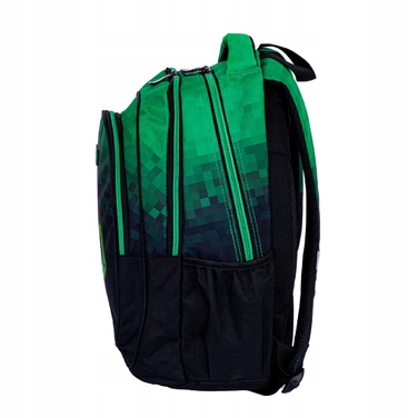 Багатокамерний шкільний рюкзак AstraBag, 27 л (чорний, багатоколірний, зелений)