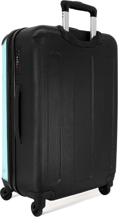 Дитячий валіза-роликовий колірний, 55x40x20 см, ручна поклажа, персоналізований, з ініціалами, для хлопчиків, з принтом 'Ренн-авто', легкий, з іменем, 2 фламінго на блакитних роликах