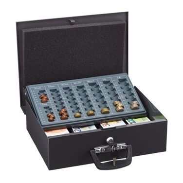 Relaxdays Cash Box with Euro Coin Sorter