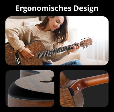 Акустична гітара Classic Cantabile SHG-2WN LaBelle Westerngitarre - гітара з бічним звуковим отвором та підлокітником, корпус з горіха, гриф з чорного дерева/Окуме, вінтажний дизайн