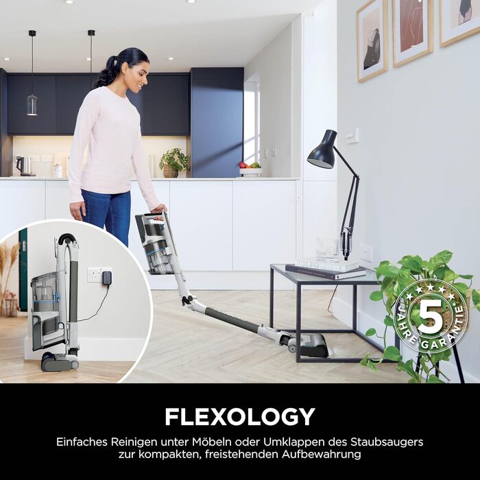 Пылесос Shark PowerPro IZ380EU: аккумуляторный, без мешка, для шерсти животных, аллергиков, ковров и твердых полов, с LED-подсветкой и шарнирным шлангом, Navy Blue (Java Metallic)