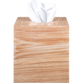 Blomus Cosmetic Tissue Box -WILO- made of wood, box for cosmetics & tissues, refillable tissue box, tissue box, oak (square) (66438)
