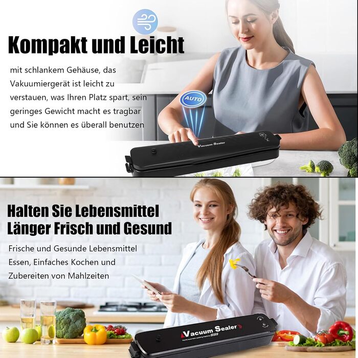 Вакуумний пакувальник Idudu: для продуктів, м'яса, овочів та фруктів. 8 шт. пакетів 25x17 см.