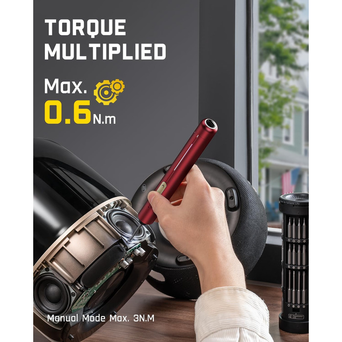 Набір викруток прецизійних Fanttik E2 Ultra 50 в 1 для ремонту iPhone, ноутбуків, годинників, окулярів (червоний)