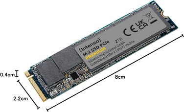Intenso 2TB M.2 SSD PCIe Premium: Швидкий NVMe накопичувач (2100 MB/s)