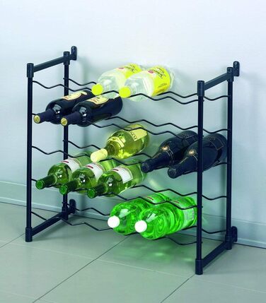 Metaltex Bottle Rack, Metal, Grey, For 72 Bottles (Suitable for 30 Bottles)