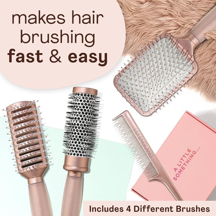 Щітка для волосся без заплутування - розпушувальна щітка для жінок - подарунок - Paddle Brush - м'які щетинки для волосся та шкіри голови - для всіх типів волосся (Матове Червоне Золото)