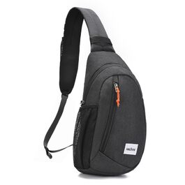 Чоловіча сумка-слінг HALOVIE через плече, маленька нагрудна сумка Crossbody чорного кольору