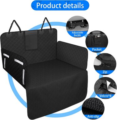 Захист для багажника автомобіля для собак, килимок для багажника, універсальний, водовідштовхуючий, сірий, 185x150 см